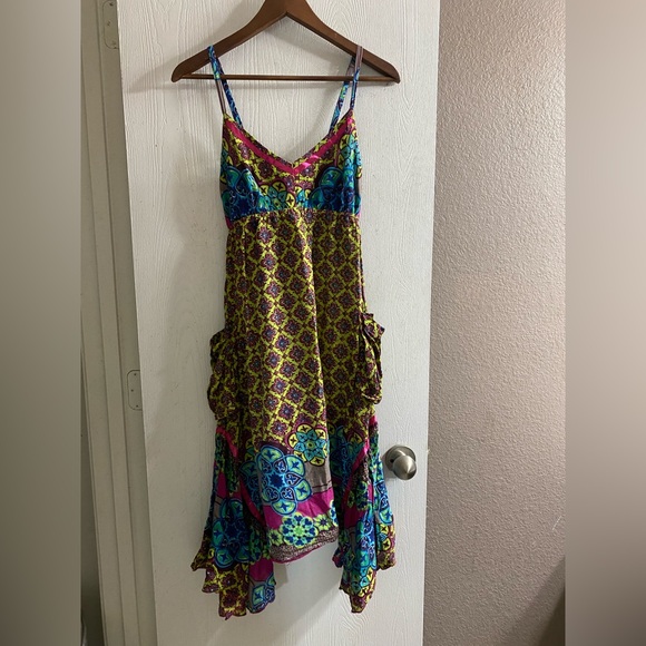 Urban Nomad Earth Bound Midi Summer Dress  BoHo Coastal Cowgirl Fairy Sz S/M - Picture 1 of 6